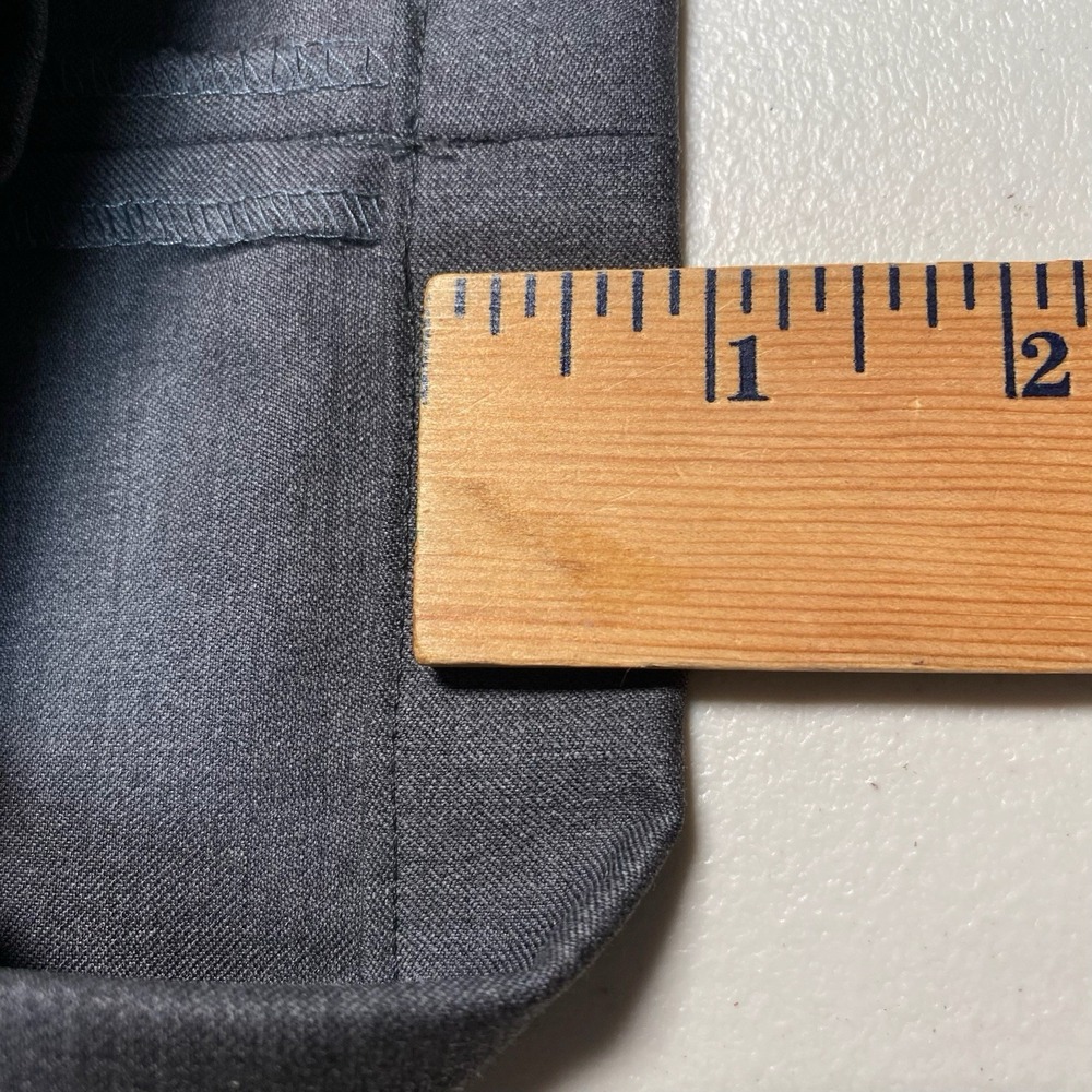 Loro Piana Super 130s Merino 6 East Dress Pants (40x30.5 Cuffed) Flat Front Gray - Picture 10 of 16